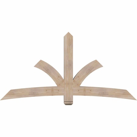 Ekena Millwork Davenport Smooth Timber Gable Bracket, Douglas Fir, 84"W x 42"H x 5 1/2"D x 5 1/2"F, 12/12 Pitch GBW084X42X0606DAV00SDF